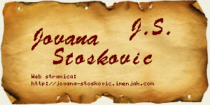 Jovana Stošković vizit kartica